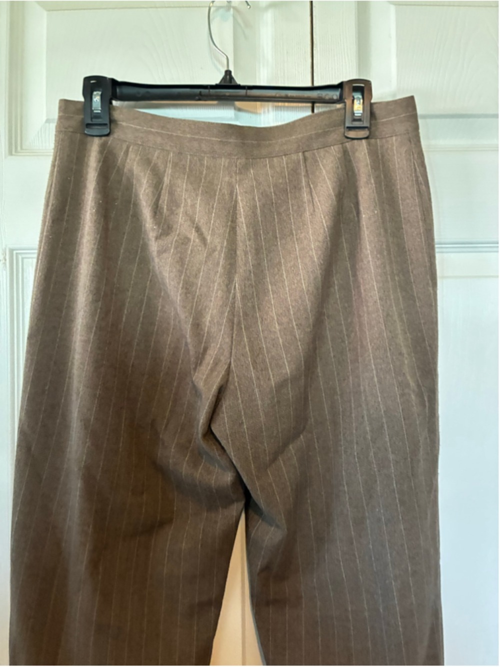 Women's Apt. 9 Petite Brown Pinstripe Trousers 8P - Picture 3 of 5